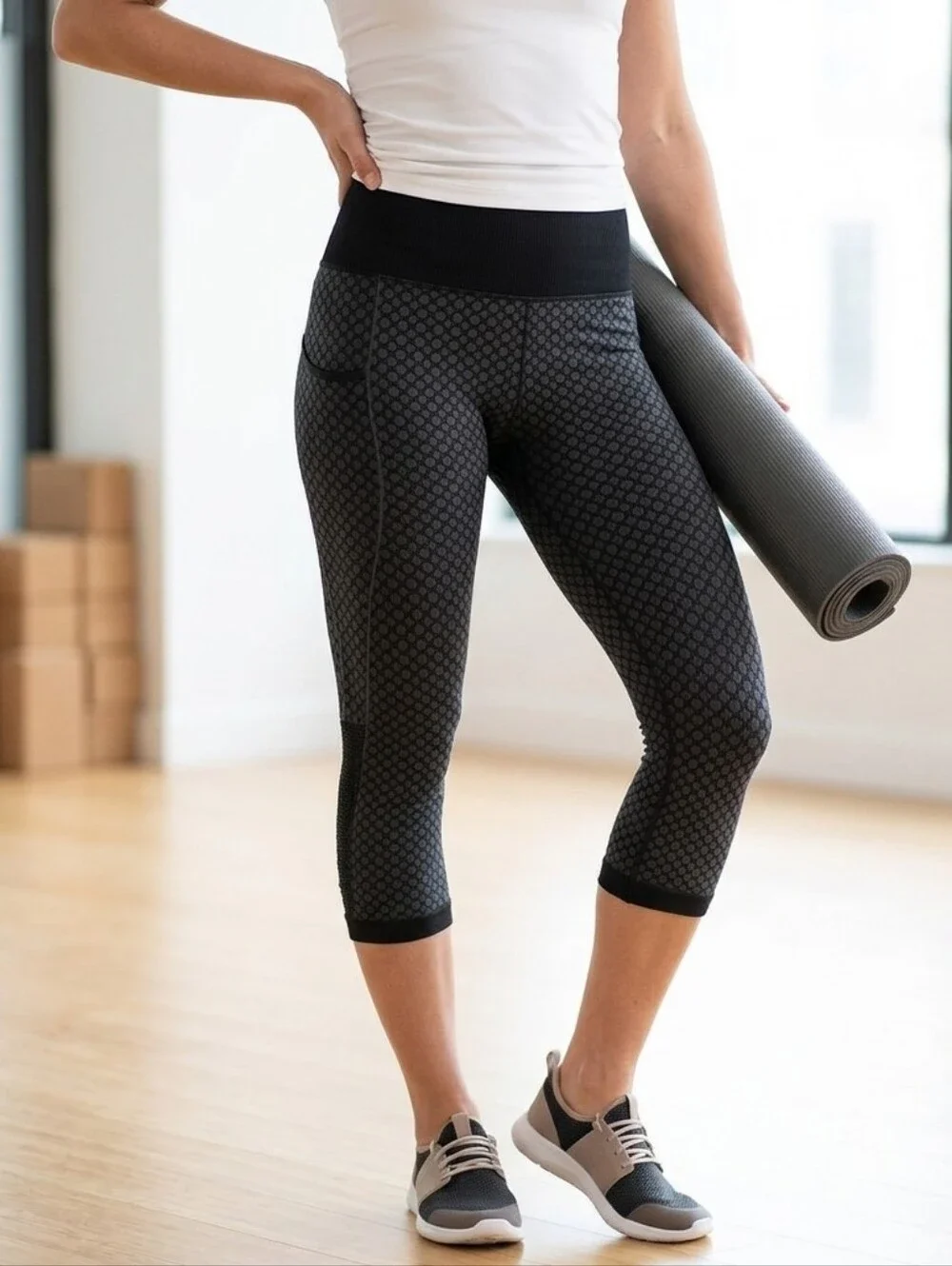 Lululemon Athletica Black Patterned Leggings